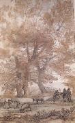 Claude Lorrain Trees,Figures,and sheep (mk17) Spain oil painting artist